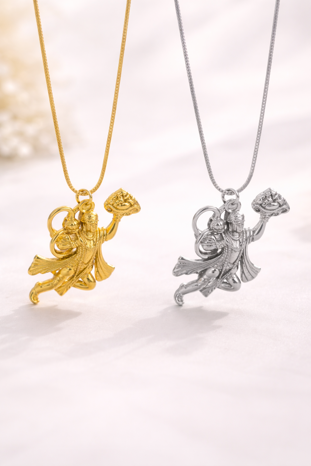 🔥 Premium Hanuman Chain Combo (Gold + Silver) |